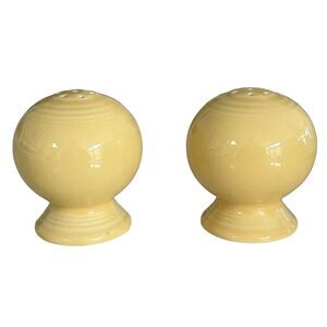 Pair Fiesta HLC FiestaWare Yellow Ball Salt & Pepper Shakers Stoppers